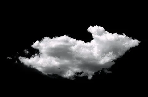 White clouds isolated on black background, clounds set on black Stock-Fotos