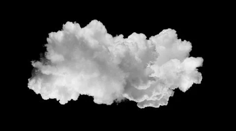 White clouds isolated on black Stock Photos