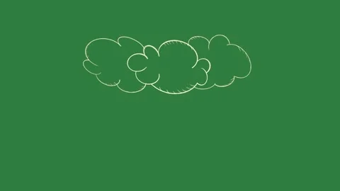 White clouds on it and cloud isolated on green screen background Stock Footage 336858656