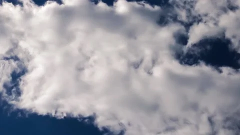 White Clouds motion on blue sky. Time Lapse, no birds Stock Footage 131640170