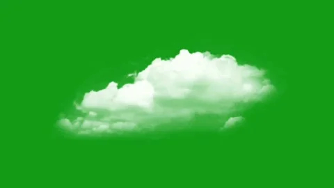 White clouds motion graphics with green screen background Stock Footage 135708683