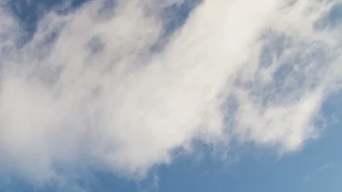 White clouds move across the blue sky Video stock 86687918