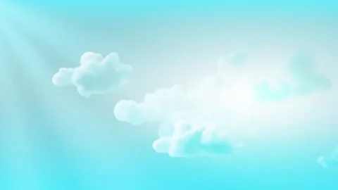 White clouds movement on bright blue sky background, textured 3d motion graphics Stock Footage 314504821