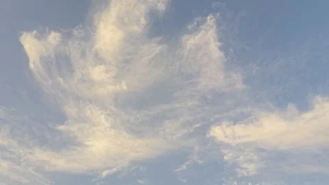 White Clouds Moving Across a Blue Sky. Stock Footage 342558186