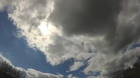 White clouds moving across the sky Stock Footage 102268182