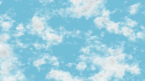 White clouds moving against the blue sky 3D animation Stock Footage 148207169