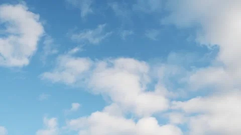 White clouds moving in the blue sky. Abstract sky nature background. Stock Footage 245700629