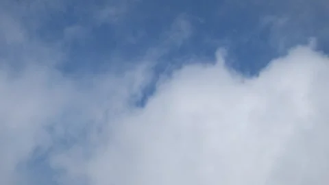 White clouds moving in the blue sky Stock Footage 280376075