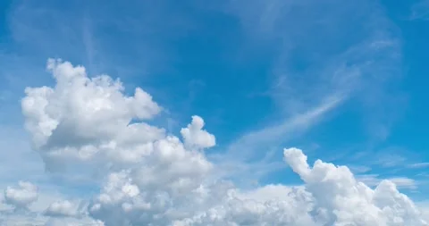 White clouds moving dynamic time lapse footage 4K Stock Footage 254923548