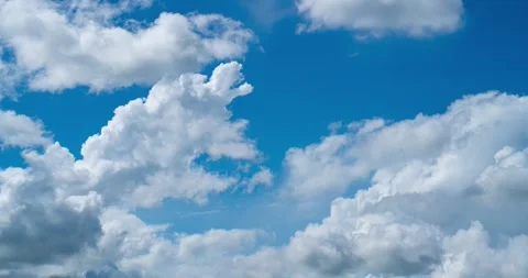 White clouds moving dynamic time lapse footage 4K Stock Footage 254923561