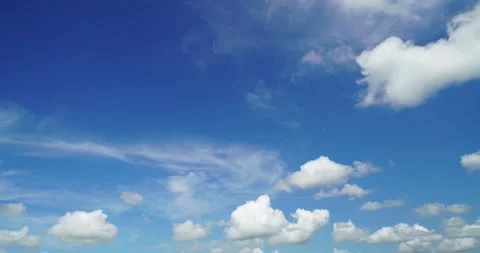 White clouds moving dynamic time lapse footage 4K Stock Footage 254923637