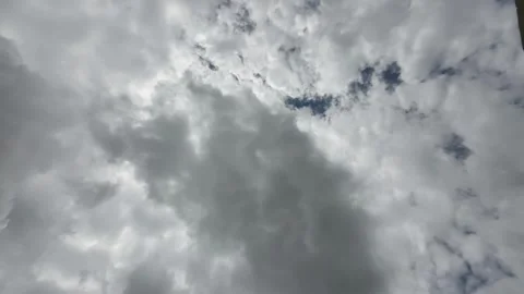 White Clouds Moving Fast At Viewer In The Hot Sun On Blue Sky Timelapse Video Stock Footage 283801304