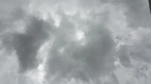 White Clouds Moving Fast At Viewer In The Hot Sun On Blue Sky Timelapse Video Stock Footage 283801517