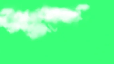 White Clouds Moving Overlay Green Screen Realistic Fluffy Sky Clouds Animation Stock Footage 344729431
