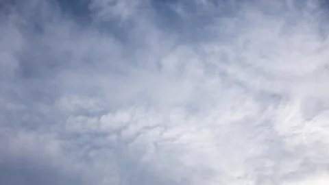 White clouds moving from right to left time-lapse cloudy heaven with motion blur Stock Footage 300310093