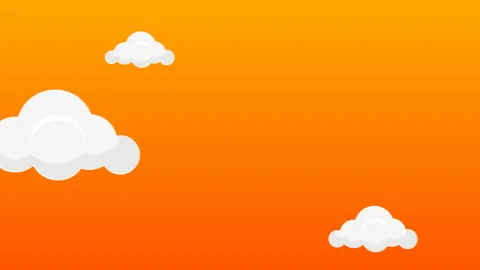 White clouds moving on Yellow and orange clean sky background in high resolution Stock-Footage 156751136
