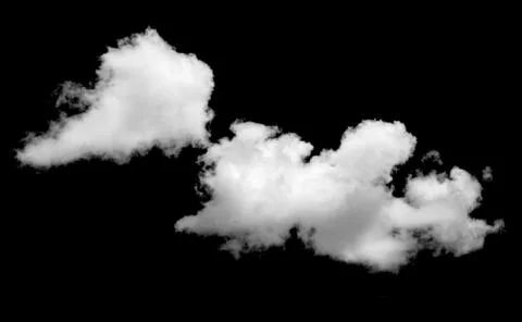 White clouds over black Stock Photos