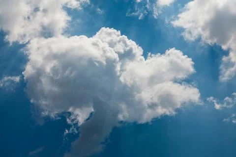 White clouds over blue Stock Photos
