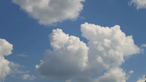 White clouds over blue sky Stock Footage 38938622