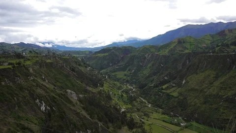 White Clouds Over Green Mountain Valley 3 [Timelapse] Stock Footage 88346832
