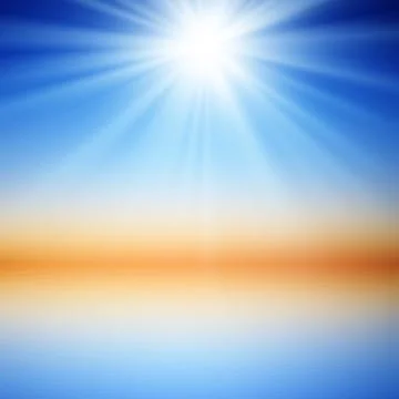 White clouds over the sea Stock Illustration