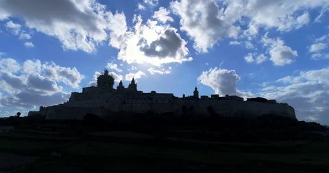 White clouds over St. Paul's Cathedral on a sunny day Stock Footage 94924975