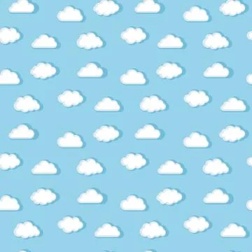 White clouds pattern Stock Illustration