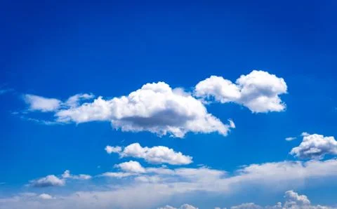 White clouds. perfect blue sky Stock Photos