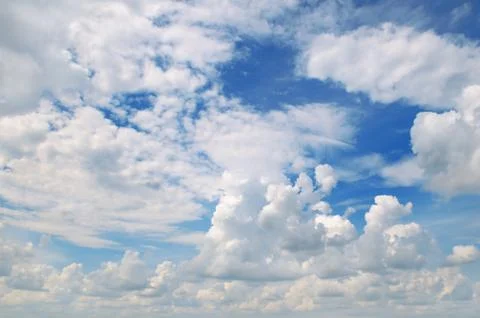 White clouds 写真素材