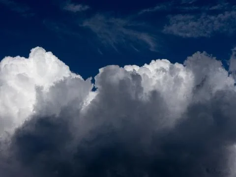 The white clouds. Stock Photos
