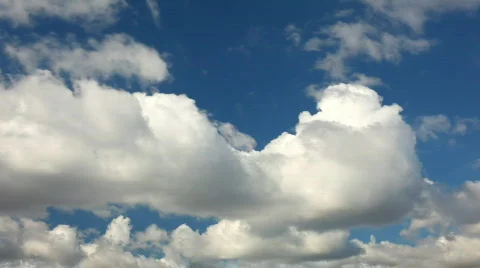 White clouds running over blue sky Stock Footage 863117