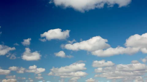 White clouds running over blue sky Video stock 2001273