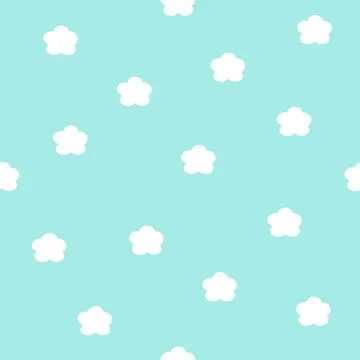 White clouds seamless pattern texture Illustration