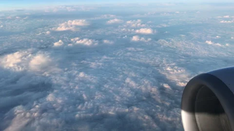 White clouds seen from above, from an airplane. Stock Footage 230408782