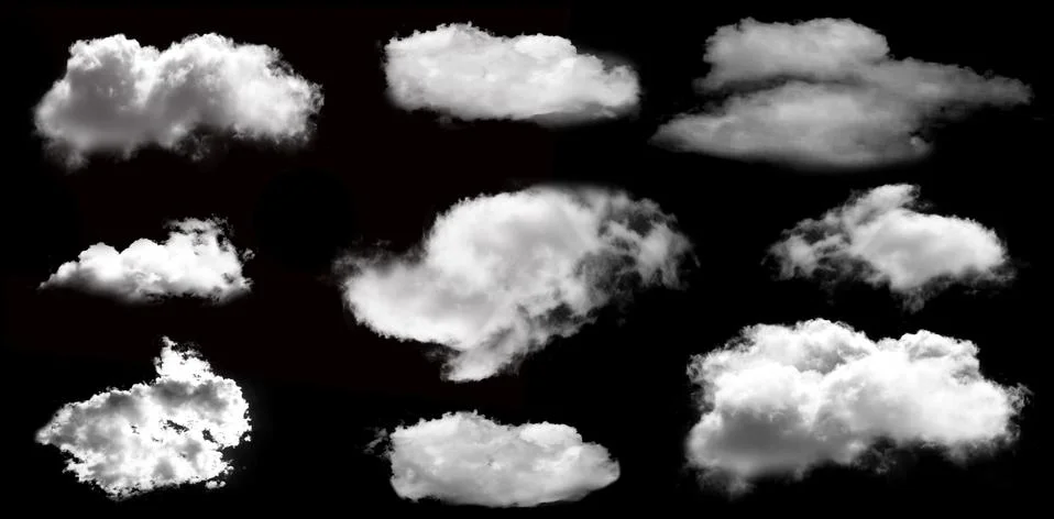 White clouds set イラスト素材