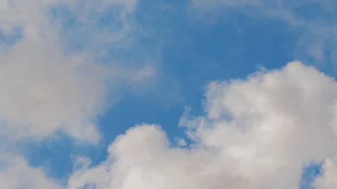 The white clouds shined with the sun on blue sky Stock Footage 112656118