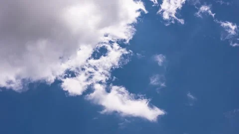 The white clouds in the sky , 4K Sky Time lapse Stock Footage 253177581