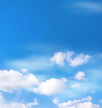 White clouds in the sky on blue Stock Illustration