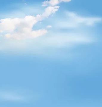 White clouds in the sky on blue Stock Illustration