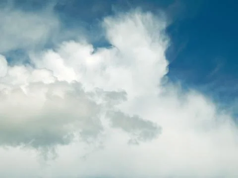 White clouds in the sky close up Stock Photos