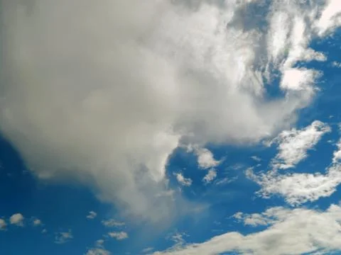 White clouds in the sky close up Stock Photos