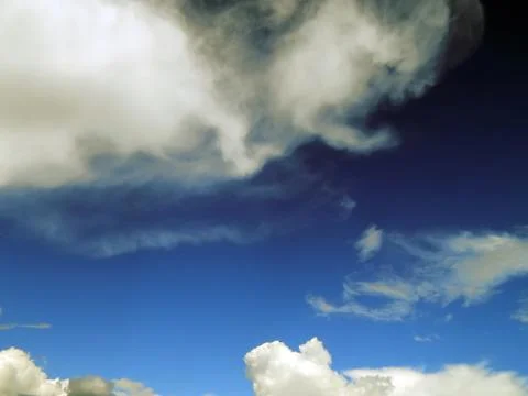 White clouds in the sky close up Stock Photos