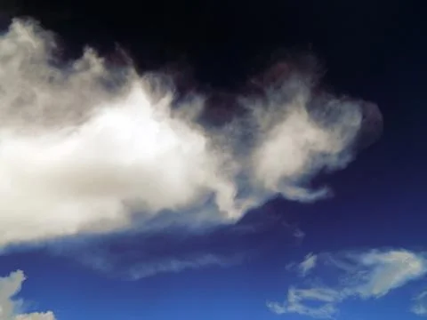 White clouds in the sky close up Stock Photos