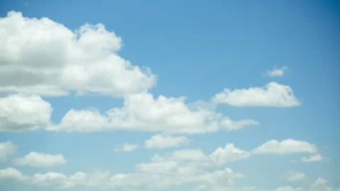 The white clouds in the sky move beautifully and softly, shot with Time Lapse. Stock Footage 156848759