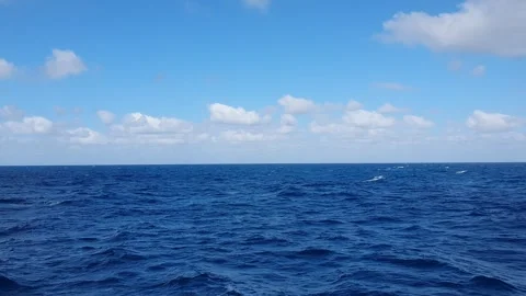 White clouds sky over the sea Video stock 336358509