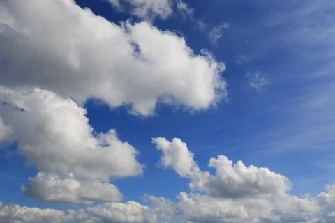 White clouds in sky Stock Photos