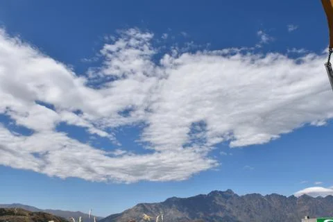 White clouds in the sky Stock Photos
