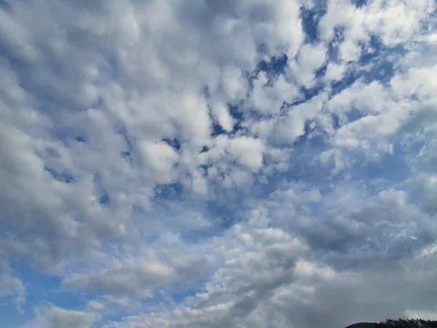 White clouds in the sky Stock Photos
