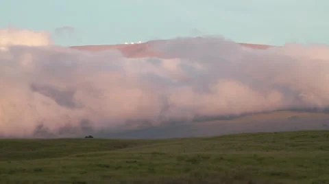 White clouds slowly rolling ashore Video stock 50655060