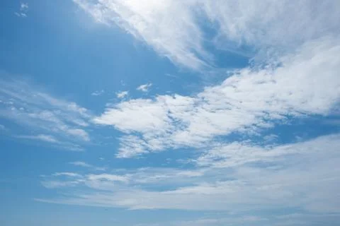 White clouds in summer blue sky 스톡 사진